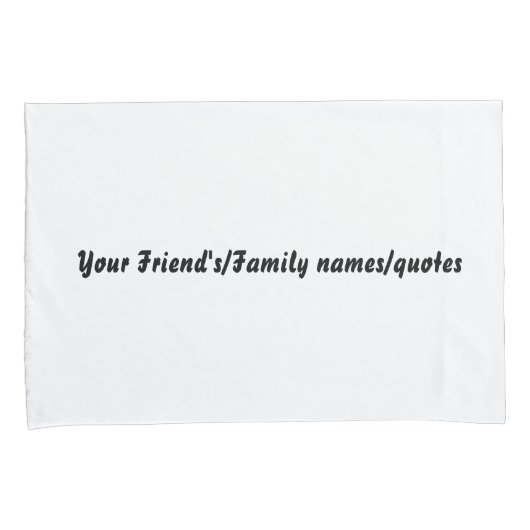 Custom Name White Pillowcases – Personalized Pillo 枕カバー (正面右)