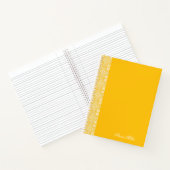 Custom Name white vector Pattern Gold Notebook ノートブック (内部)