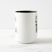 Custom Name Wildflower Monogram Mug for Women マグカップ (中央)