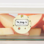 Custom Name with Doodle Stars ラベル (貼付)