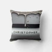 Custom Name With Dripping Liquid Metal クッション (裏面)