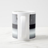 Custom Name With Dripping Liquid Metal ジャンボコーヒーマグカップ (裏面)