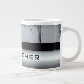 Custom Name With Dripping Liquid Metal ジャンボコーヒーマグカップ (右)