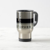 Custom Name With Dripping Liquid Metal トラベルマグ (正面右)