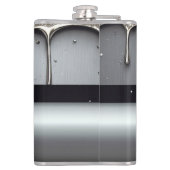 Custom Name With Dripping Liquid Metal フラスク (裏面)