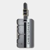 Custom Name With Dripping Liquid Metal ラゲッジタグ (正面縦)