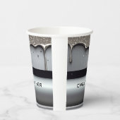 Custom Name With Dripping Liquid Metal 紙コップ (左)