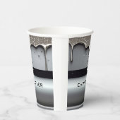 Custom Name With Dripping Liquid Metal 紙コップ (右)