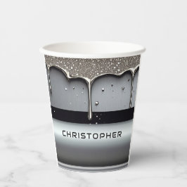 Custom Name With Dripping Liquid Metal 紙コップ