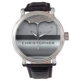 Custom Name With Dripping Liquid Metal 腕時計