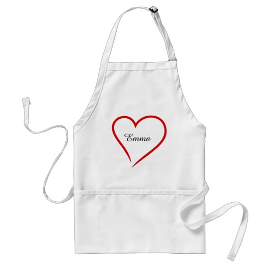 Custom Name with Heart – Perfect Chef Gift スタンダードエプロン (正面)
