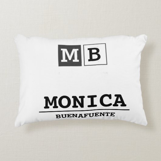 Custom Name with Initials monogram  アクセントクッション (正面)