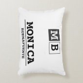 Custom Name with Initials monogram  アクセントクッション (正面(垂直))