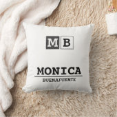 Custom Name with Initials monogram  クッション (ブランケット)