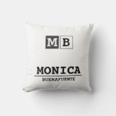 Custom Name with Initials monogram  クッション (正面)