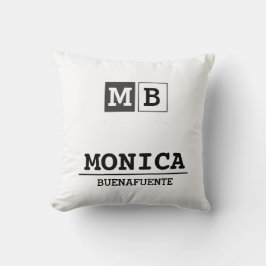 Custom Name with Initials monogram  クッション