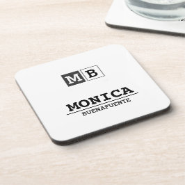 Custom Name with Initials monogram  コースター
