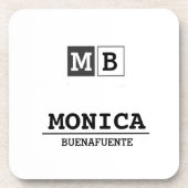 Custom Name with Initials monogram  コースター (正面)