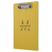 Custom Name with Monogram M Gold Professional クリップボード (左)