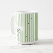 Custom Name With Stripes Pattern Mug For Dad コーヒーマグカップ (正面左)