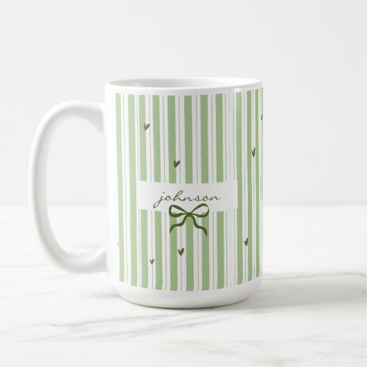 Custom Name With Stripes Pattern Mug For Dad コーヒーマグカップ (左)