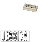 Custom Name Wood Art Signature Stamp ラバースタンプ (押印)