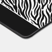 Custom Name Zebra Pattern デスクマット (コーナー)