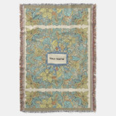 Custom Name Zen Mandala Throw Blanket. スローブランケット (正面縦)