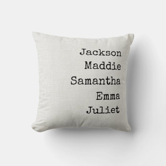 Custom Names Grandma & Mom Decorative Throw Pillow クッション (正面)