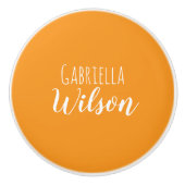 Custom names modern orange minimalist セラミックノブ (正面)