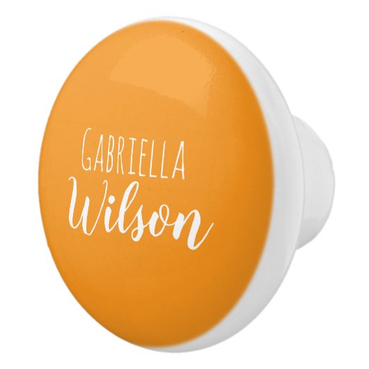 Custom names modern orange minimalist セラミックノブ (右)