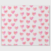Custom Names Romantic Pink Love Design -  ラッピングペーパー (フラット)