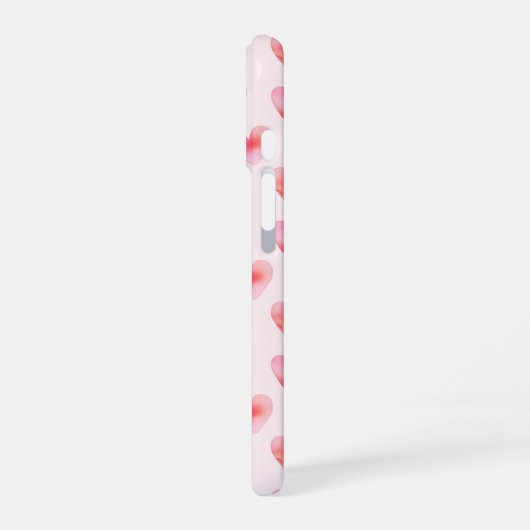 Custom Names Romantic Pink Love Design -  iPhone 16ケース (左側面)