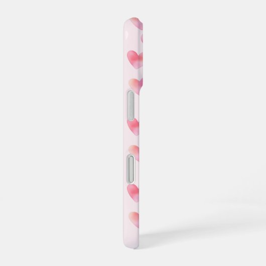 Custom Names Romantic Pink Love Design -  iPhone 16ケース (右側面)