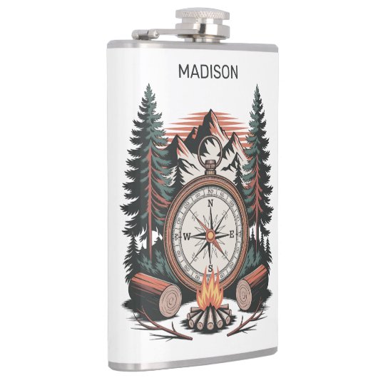 Custom Names & Text Camping フラスク (右)