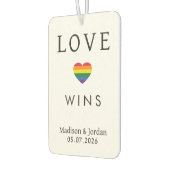 Custom Names / Text Rainbow LOVE カーエアーフレッシュナー (左)