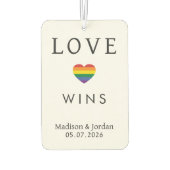 Custom Names / Text Rainbow LOVE カーエアーフレッシュナー (裏面)