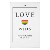 Custom Names / Text Rainbow LOVE ミニクリップボード (裏面)