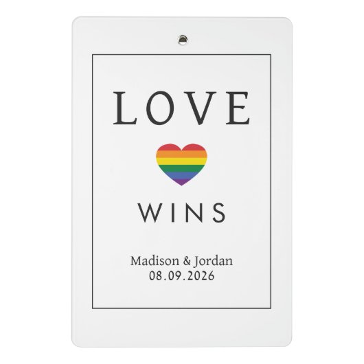 Custom Names / Text Rainbow LOVE ミニクリップボード (裏面)