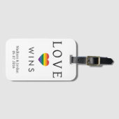 Custom Names / Text Rainbow LOVE ラゲッジタグ (正面横)