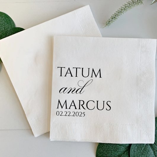 Custom Napkins, Wedding, Anniversary, Engagement スタンダードカクテルナプキン