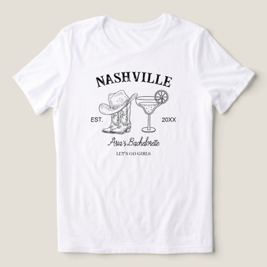 Custom Nashville Rodeo, Cowgirl, Funny Bachelorett トライブレンドＴシャツ (デザイン正面)