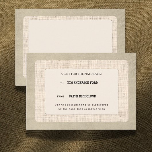 Custom Naturalist Graduation Gift Enclosure Card サンキューカード