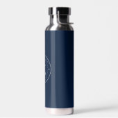 Custom Nautical Boat Anchor and Name ウォーターボトル (左面)