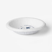 Custom Nautical Boat Anchor Family Name ペーパーボウル (傾斜あり)