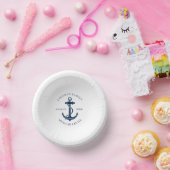 Custom Nautical Boat Anchor Family Name ペーパーボウル (パーティー)