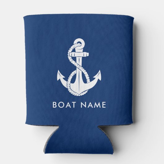 Custom Nautical Boat Anchor Summer Party 缶クーラー (裏面)