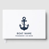 Custom Nautical Boat Name Anchor ゲストブック (正面)