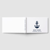 Custom Nautical Boat Name Anchor ゲストブック (全面)