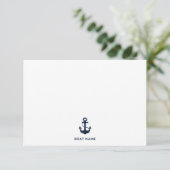 Custom Nautical Boat Name Anchor サンキューカード (スタンド正面)